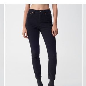 Re/Done Corduroy High Rise Ankle Crop